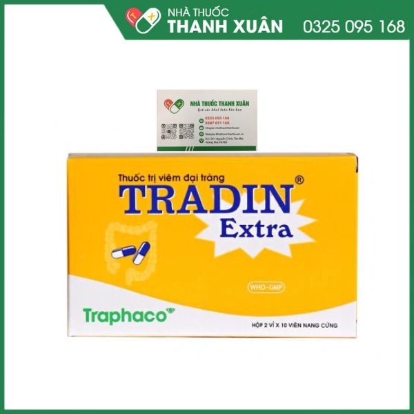 Tradin Extra - Thuốc trị viêm đại tràng (2 vỉ x 10 viên)